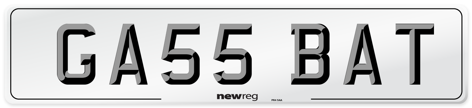 GA55 BAT Number Plate from New Reg